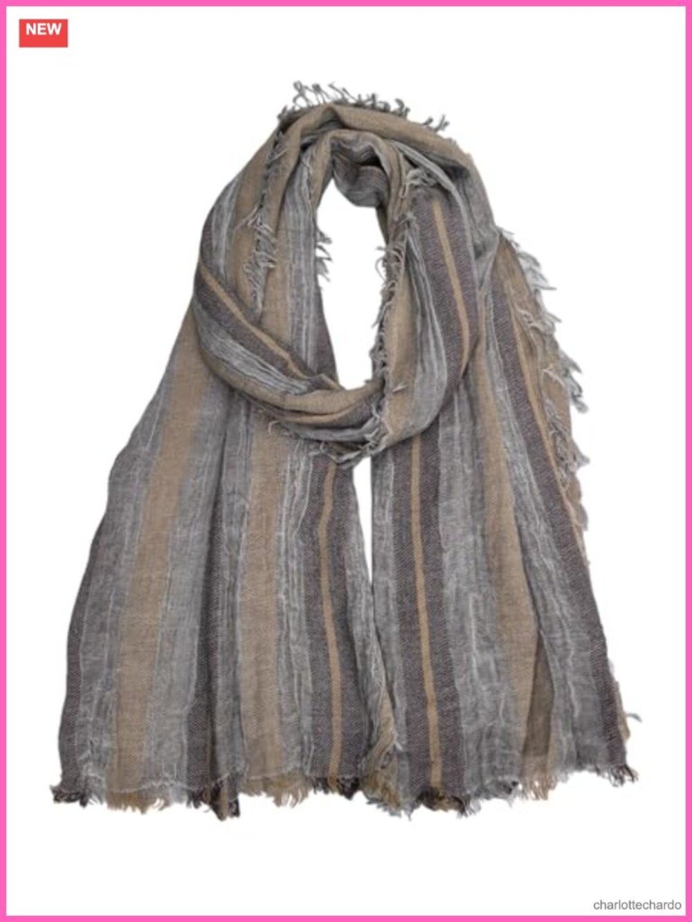 Cotton Linen Blend Tie Dye Gradient Scarf Soft Wrap Tassels